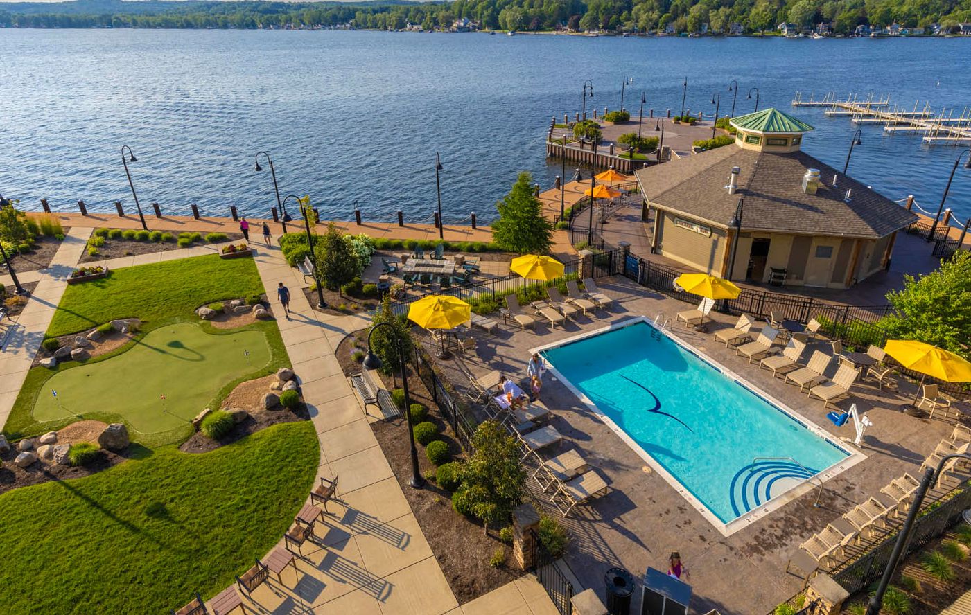 A view of Chautauqua Lake from the Chautauqua Harbor Hotel Balcony